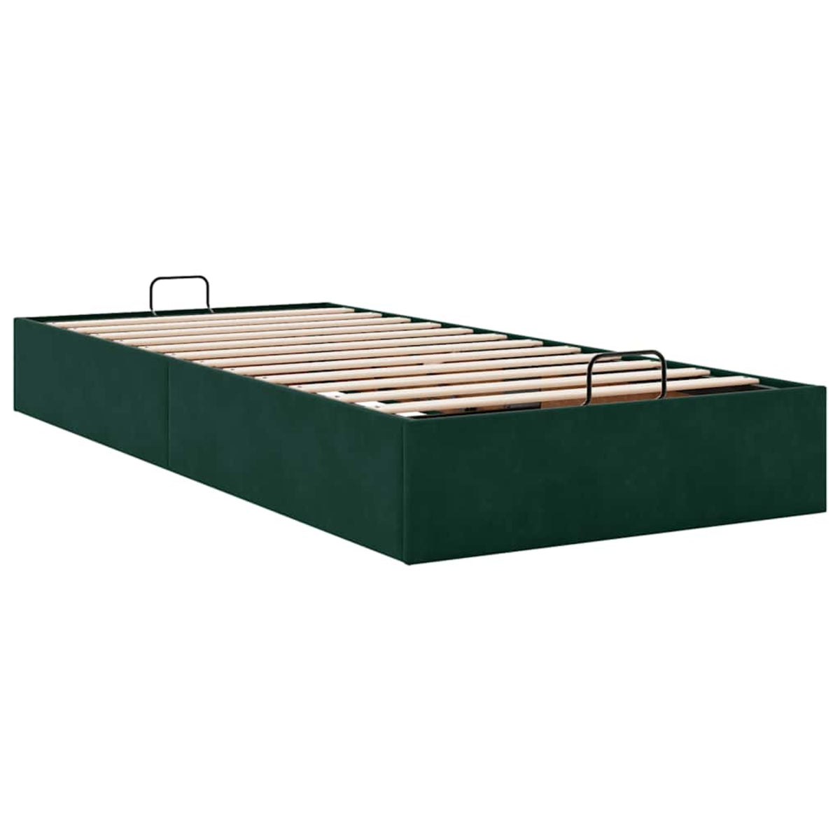Lit Coffre/Sommier de rangement 90x190 cm velours